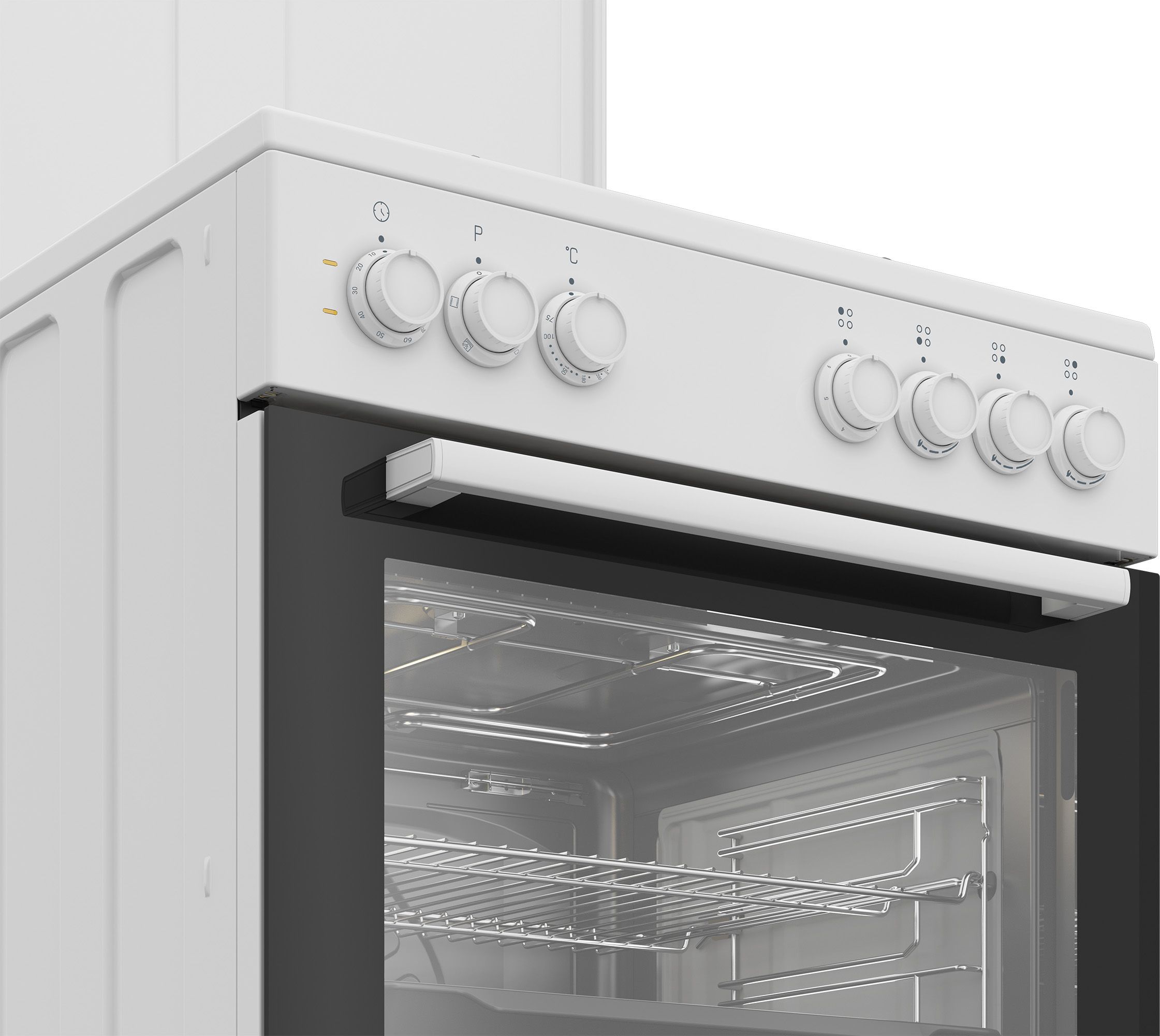 Cuisiniere mixte BEKO 4 foyers 60 cm Blanc - FBS63031WCS