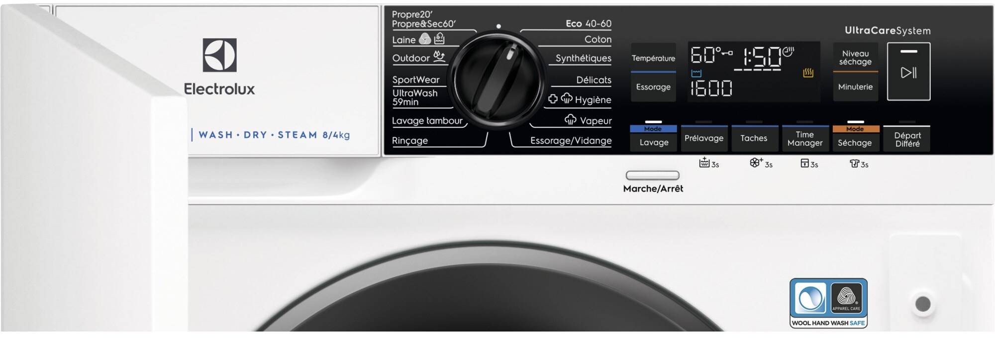 Lave linge sechant encastrable ELECTROLUX , 1551trs/mn, 8/4Kg, Blanc - EW8W1684BI Lave linge sechant encastrable ELECTROLUX , 1551trs/mn, 8/4Kg, Blanc - EW8W1684BI