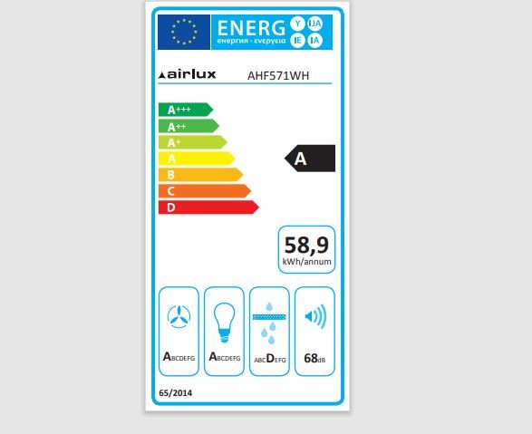 Groupe filtrant AIRLUX , 4 vitesses, 52cm, Blanc  - AHF571WH