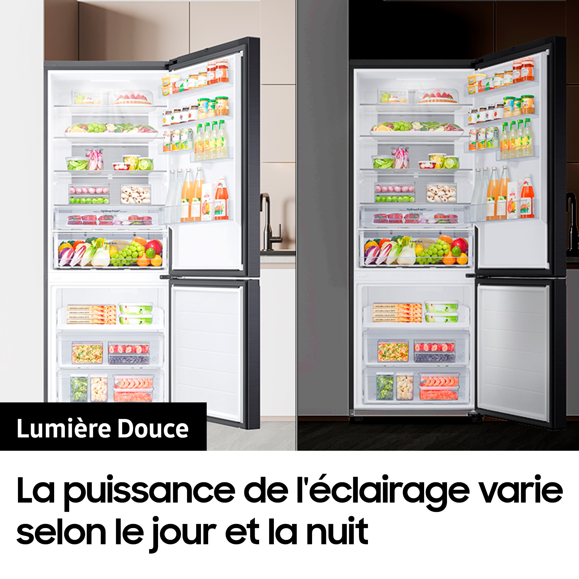 Réfrigérateur congélateur bas SAMSUNG 508L No Frost Noir - RB50DG601EB1