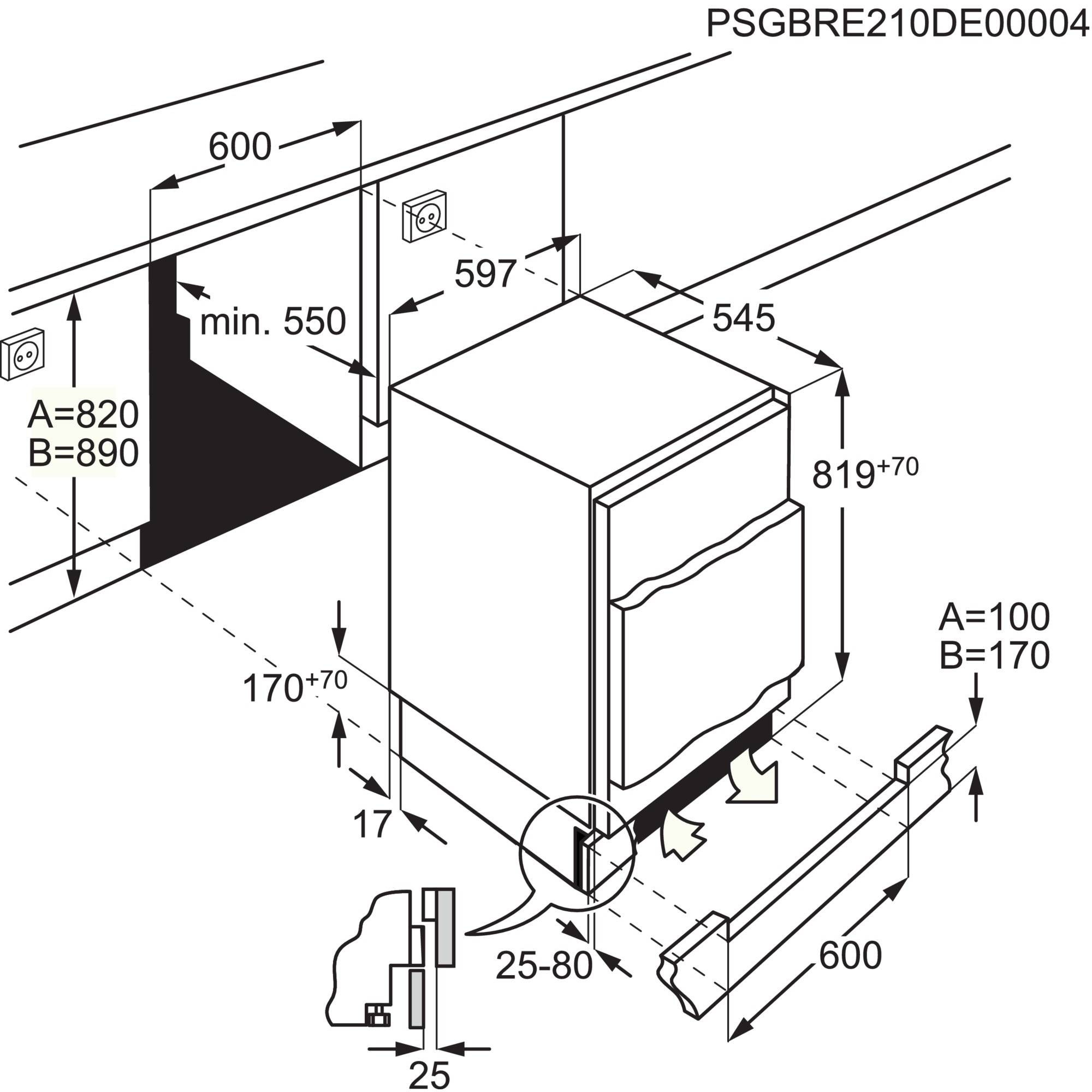 Table top encastrable ELECTROLUX , Froid Statique, 110L - LFB3AE82R Table top encastrable ELECTROLUX , Froid Statique, 110L - LFB3AE82R
