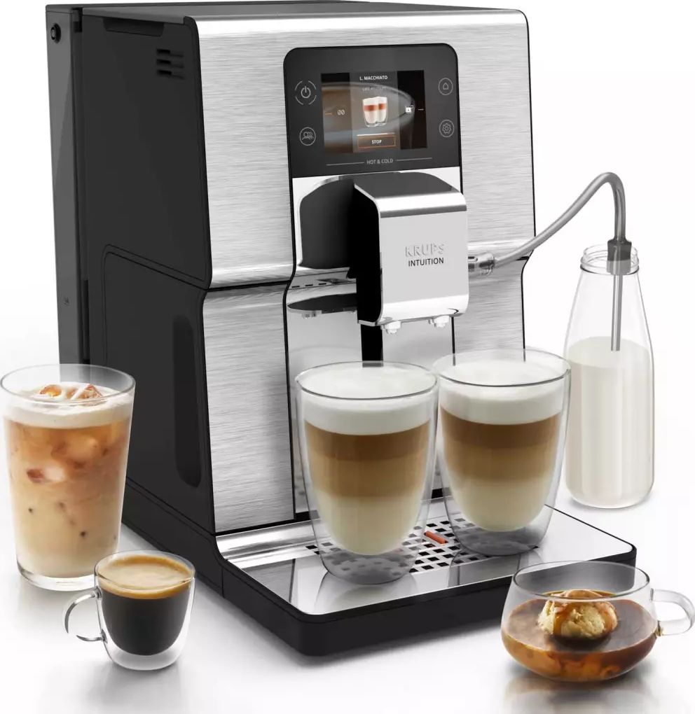 Robot expresso KRUPS Cold Brew Aroma One Touch Cappuccino Argent - EA879EE0