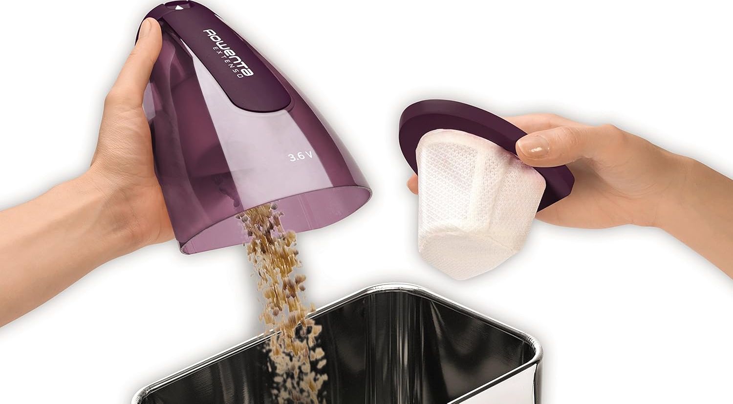 Aspirateur à main ROWENTA Extenso 10min Suceur télescopique Violet - AC232001