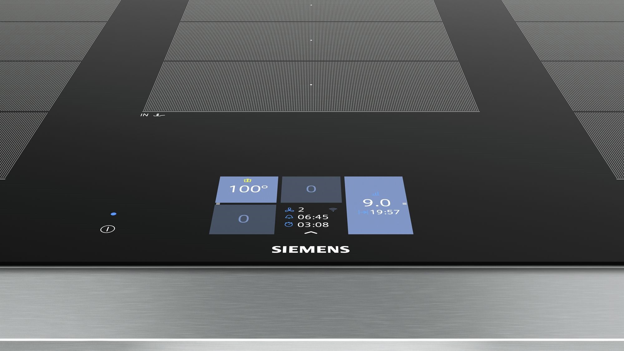 SIEMENS Plaque induction IQ700 5 foyers induction dont 3 flexInduction 90cm Noir - EX975KXW1E