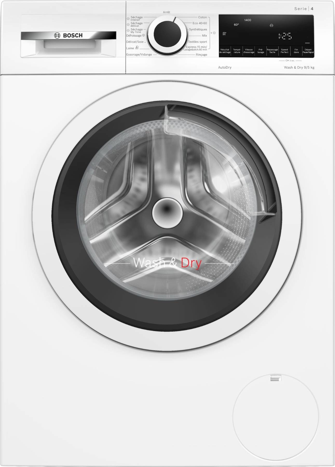 Lave linge sechant Frontal BOSCH 9/5kg 1400trs/min WNA144V0FR