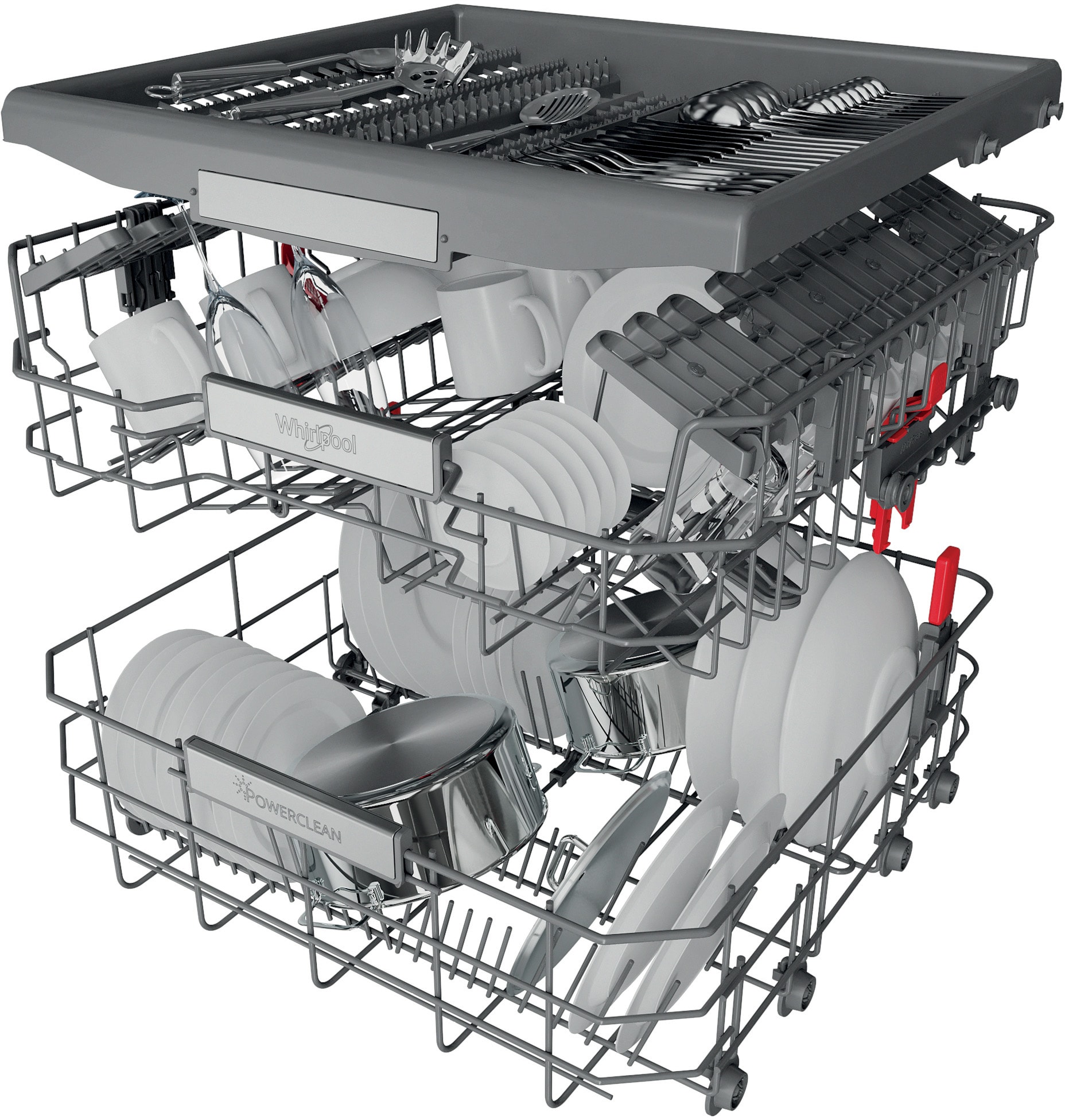 Lave vaisselle encastrable 60 cm WHIRLPOOL 6ème Sens 14 couverts 43dB Inox - WCBO3T133PFI