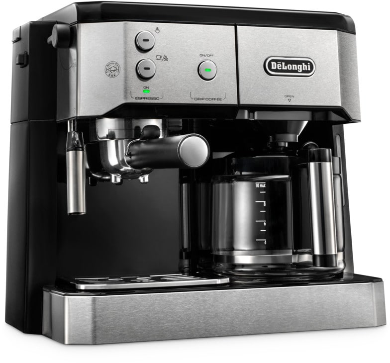 Combiné Expresso DELONGHI , machine à café moulu et dosettes, Noir - BCO421S