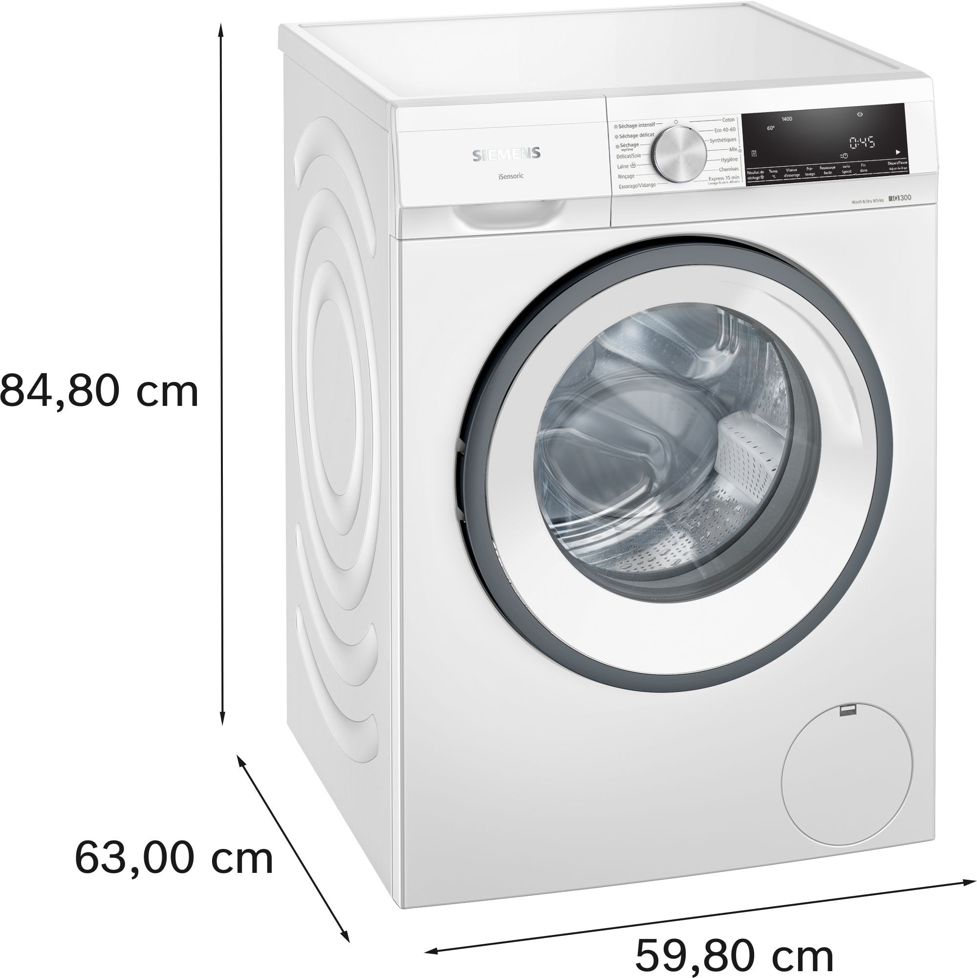 Lave linge sechant Frontal SIEMENS iQ300, autoDry, 8/5 kg, Blanc - WN34A100FF Lave linge sechant Frontal SIEMENS iQ300, autoDry, 8/5 kg, Blanc - WN34A100FF