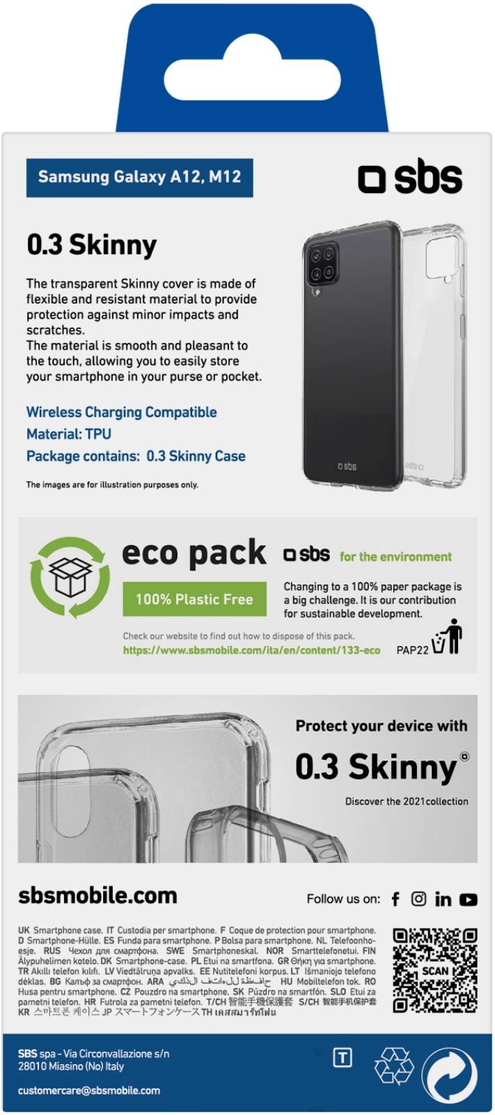 Coque iPhone SBS  Skinny pour Samsung Galaxy A12 - COQUESKIN-GAL-A12