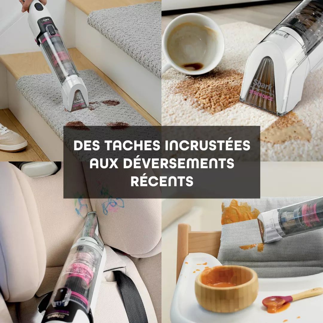Nettoyeur textile SHARK Sans fil 1000W Blanc - HX100EUT