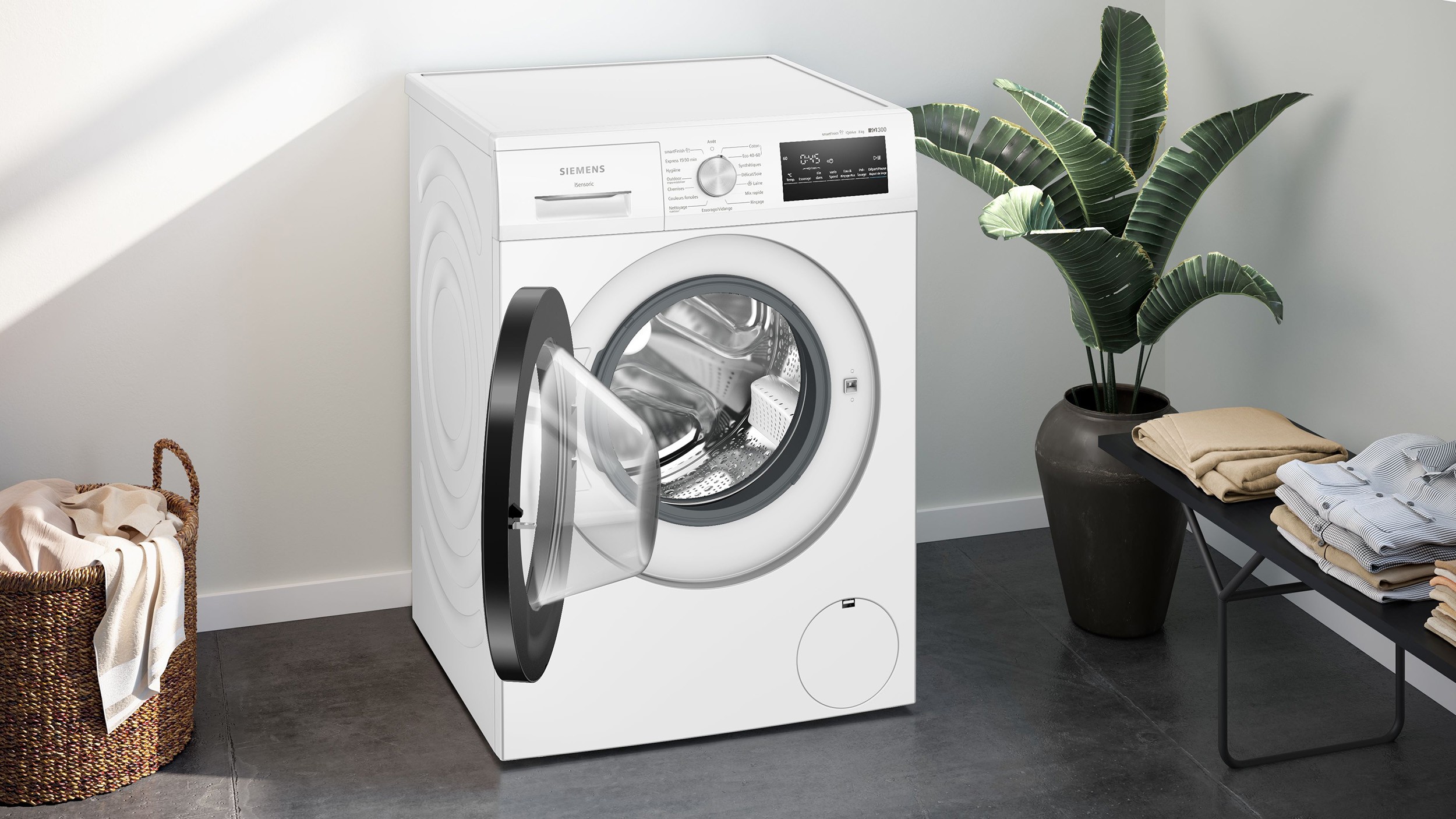 Lave linge Frontal SIEMENS iQ300, 1200trs/mn, 8kg, Blanc - WM12N228FR Lave linge Frontal SIEMENS iQ300, 1200trs/mn, 8kg, Blanc - WM12N228FR