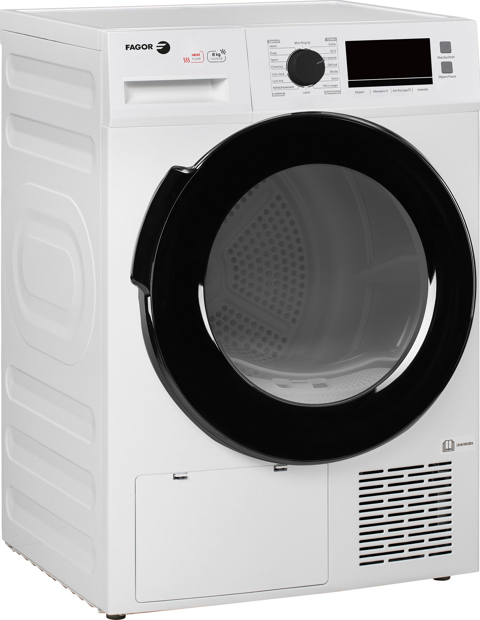 Sèche-linge pompe à chaleur FAGOR 8kg Blanc - FSLP08A2/1