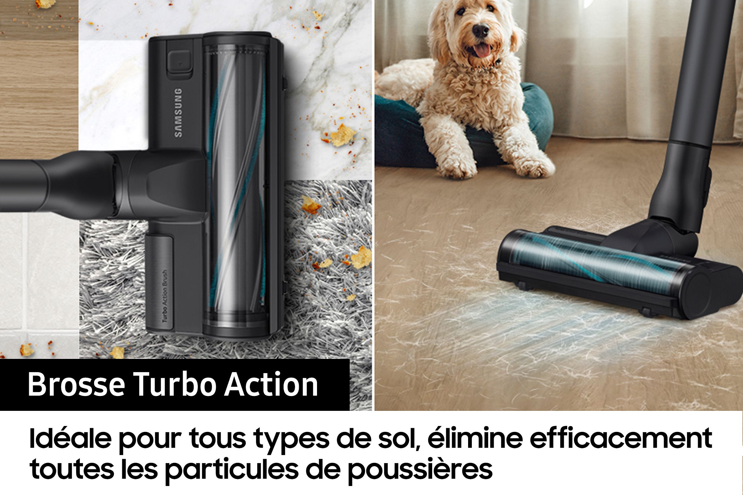Aspirateur balai SAMSUNG Jet 75 60min Noir - VS20B75BGR1