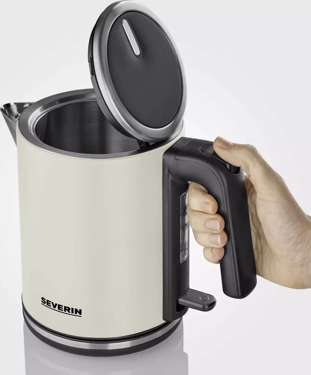 Bouilloire SEVERIN 1L 2400W Inox Laqué Beige - WK9577