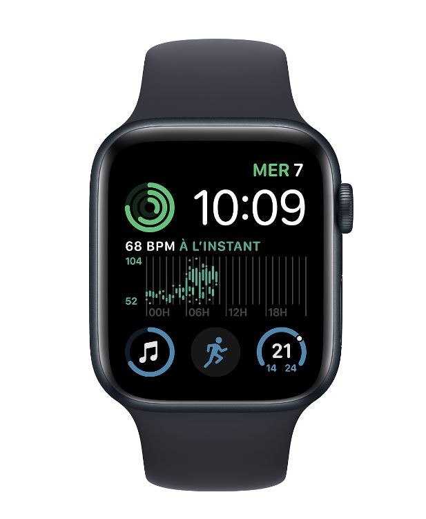 APPLE Montre connectée Watch SE GPS + Cellular 44mm Midnight WATCHSE-MNPY3NF-2022 APPLE Montre connectée Watch SE GPS + Cellular 44mm Midnight WATCHSE-MNPY3NF-2022