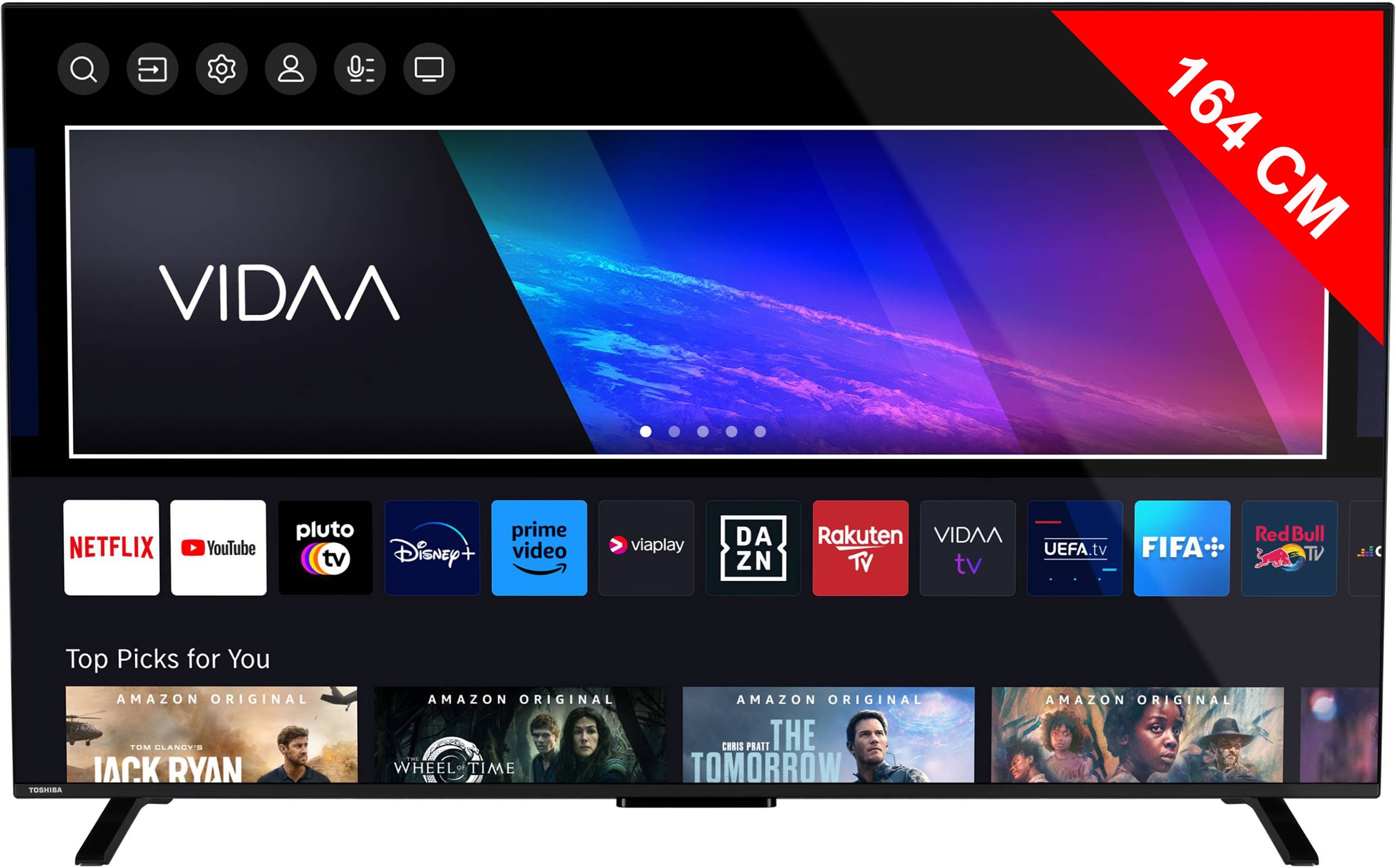 TV QLED 4K 164 cm TOSHIBA 50 Hz Smart TV 65" - 65QV2363DG TV QLED 4K 164 cm TOSHIBA 50 Hz Smart TV 65" - 65QV2363DG