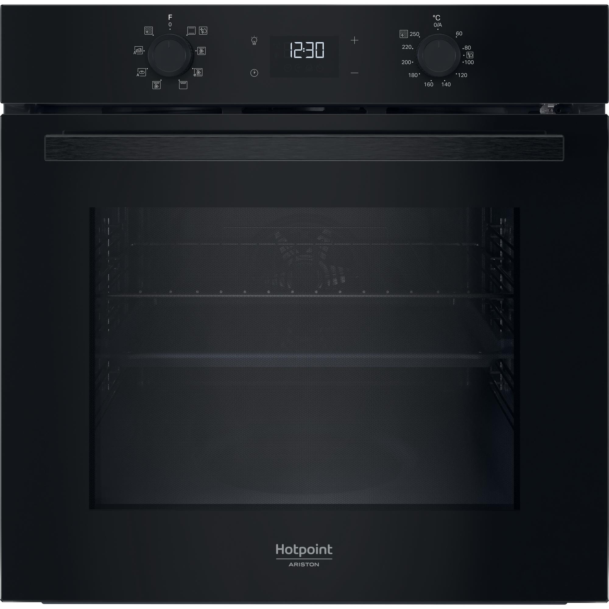 Four encastrable pyrolyse HOTPOINT ARISTON Chaleur tournante 71L Verre noir HAO475PB
