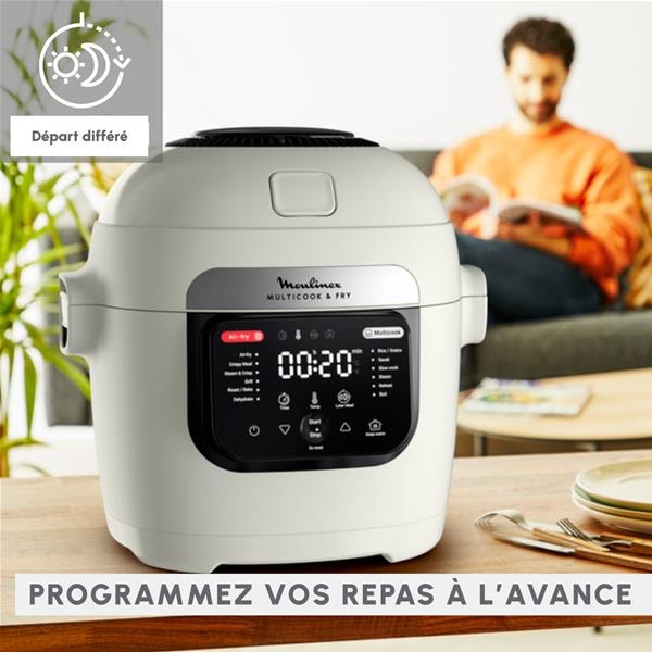 Multicuiseur MOULINEX Aifryer, 6 personnes, 6L, 1200W - MZ7301F0