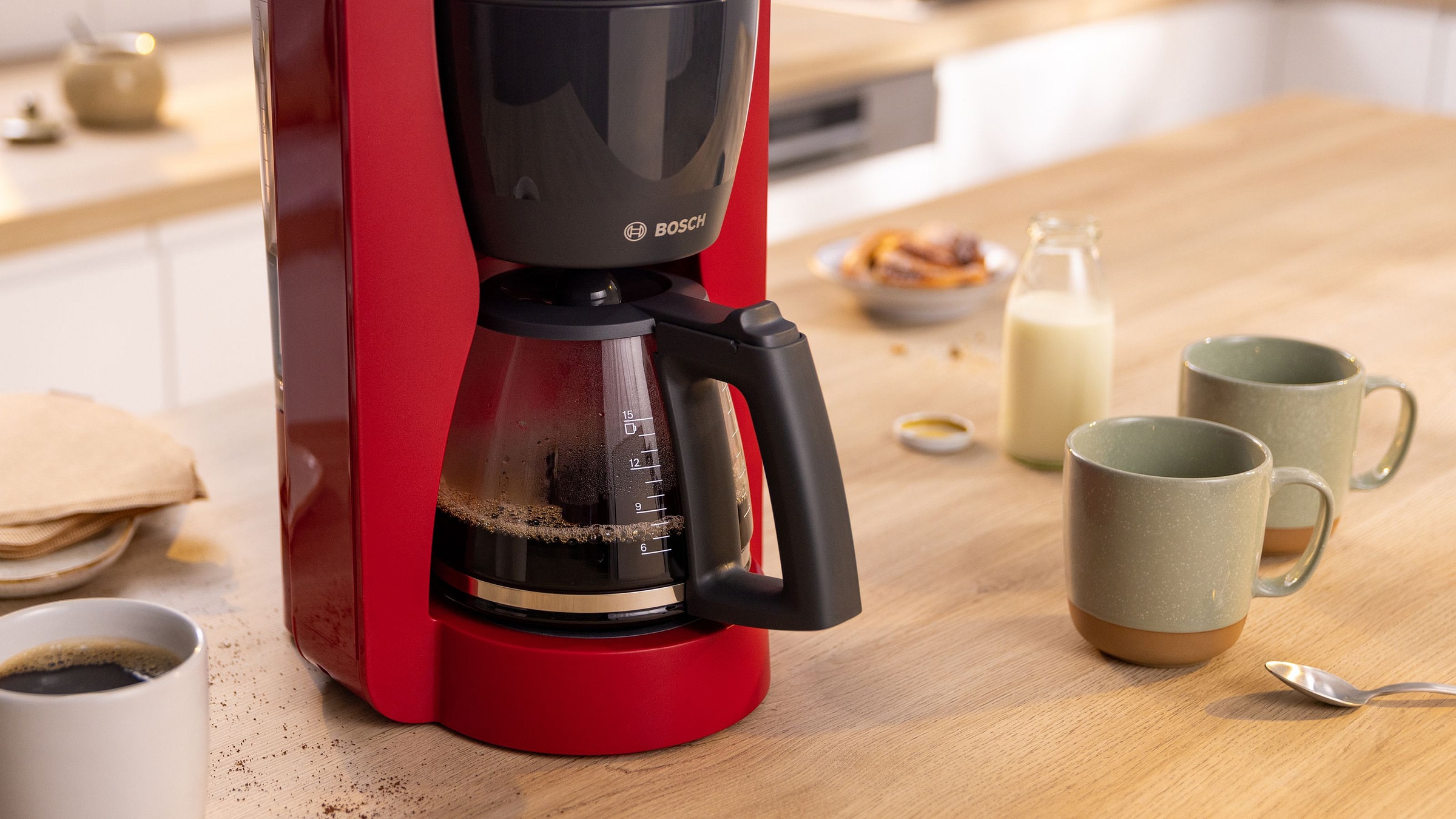 Cafetière BOSCH AromaPlus Rouge - TKA3M134