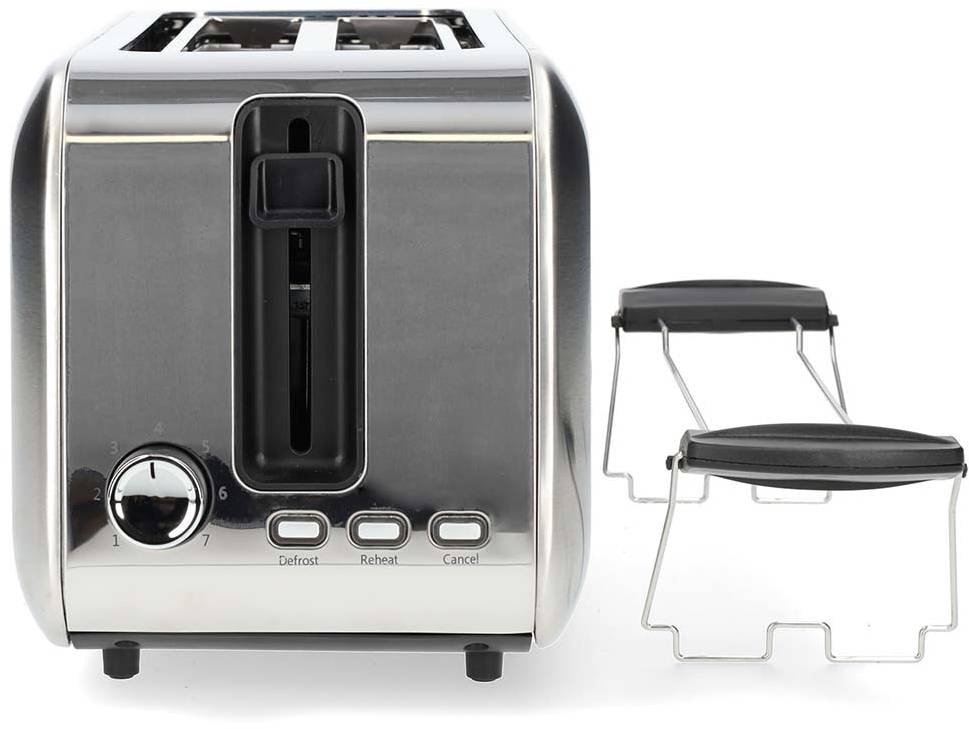 Grille pain NEDIS , 2 fentes, 1450w, Inox - KABT400AL
