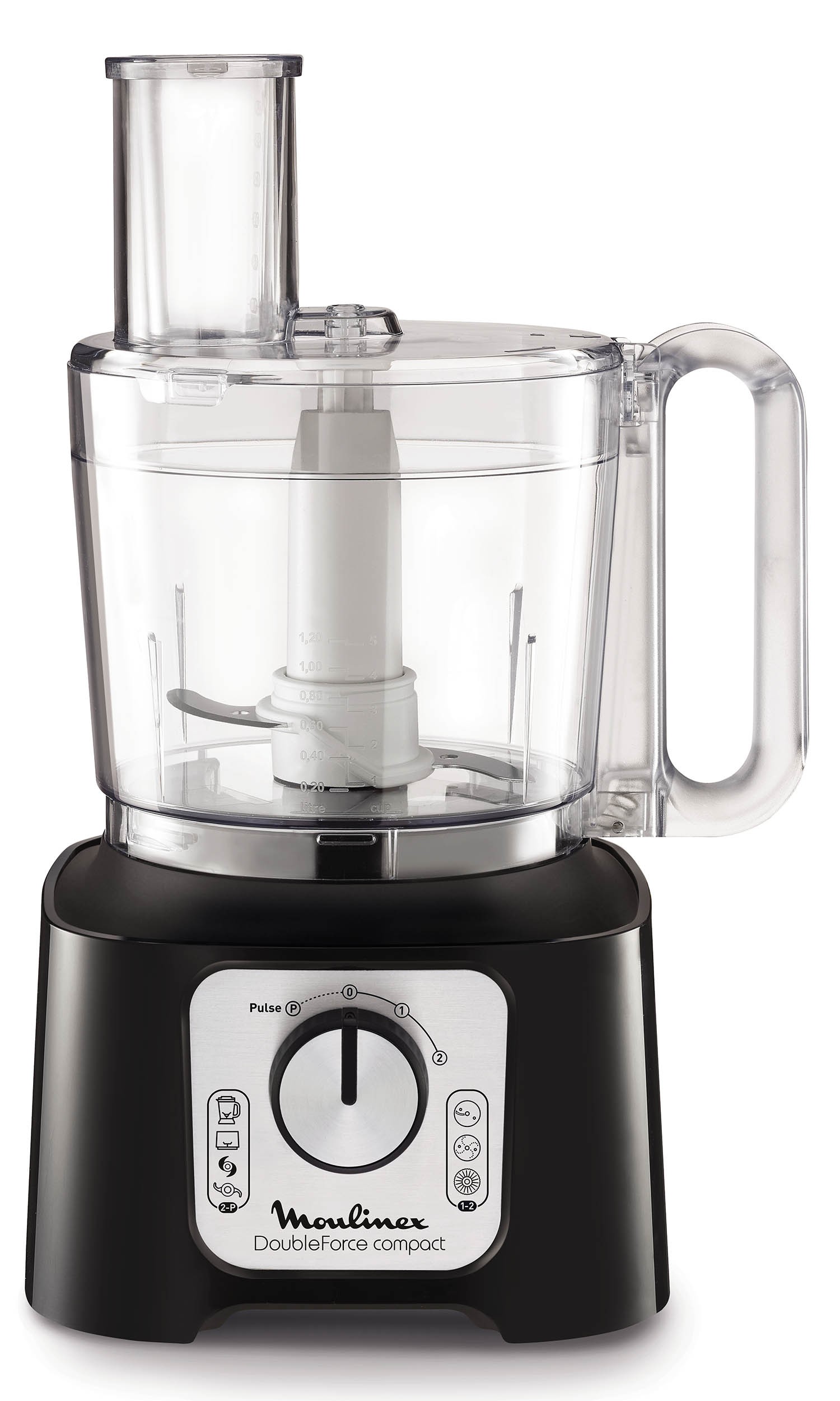 Robot culinaire MOULINEX Double Force Compact Noir - FP546811