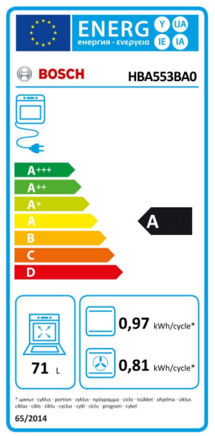Four encastrable EcoClean BOSCH Serie 4 air pulsé 3D+ 71L Noir - HBA553BA0