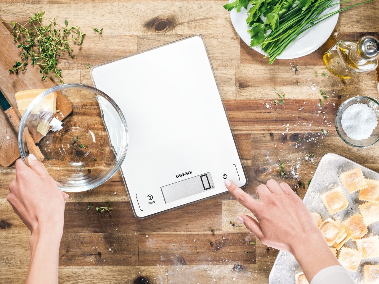 Balance de cuisine SOEHNLE 20kg Sensor Touch Maintien affichage Blanc - 61507