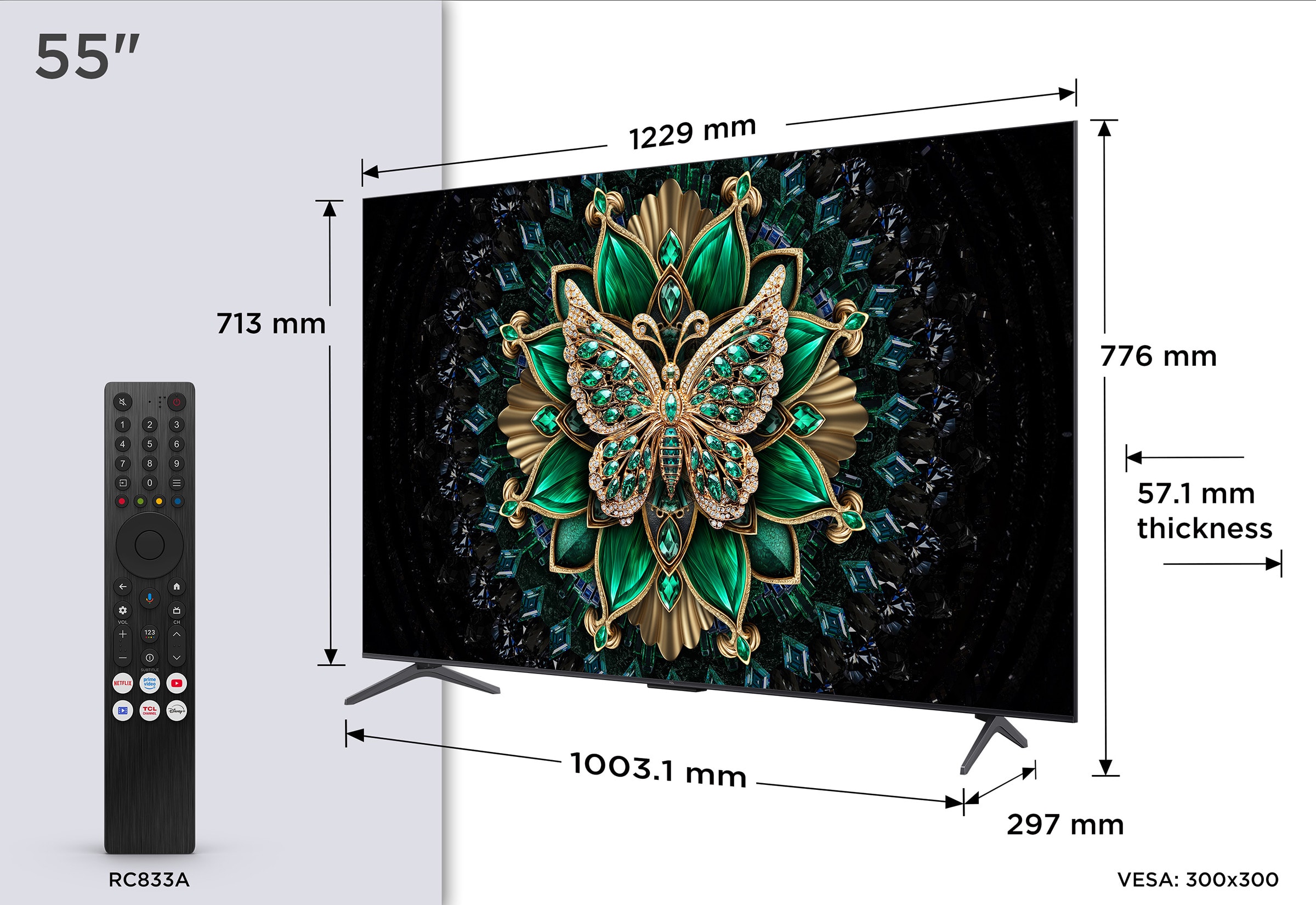 TV Mini LED 4K 139 cm TCL - 55C61K TV Mini LED 4K 139 cm TCL - 55C61K