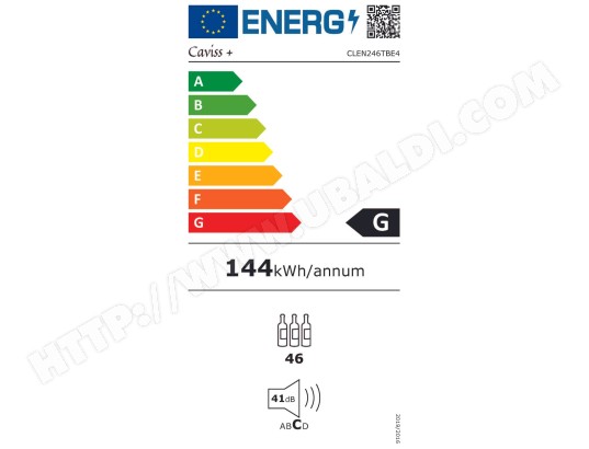 CAVISS Cave à vin encastrable de service  - CLEN246TBE4