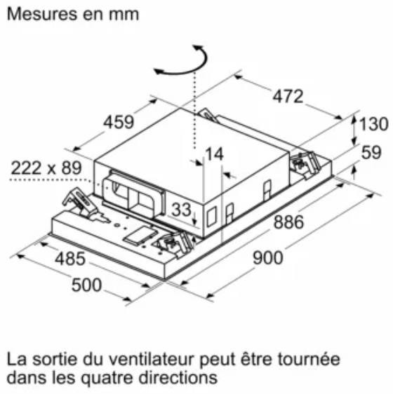 Hotte de plafond SIEMENS - LR96CAQ50 Hotte de plafond SIEMENS - LR96CAQ50