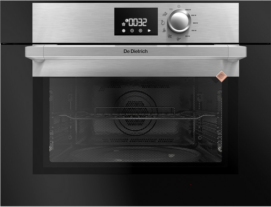 Micro ondes Encastrable DE DIETRICH Quattro System Speed Defrost 1000W 40L Noir et Inox DKE7220X