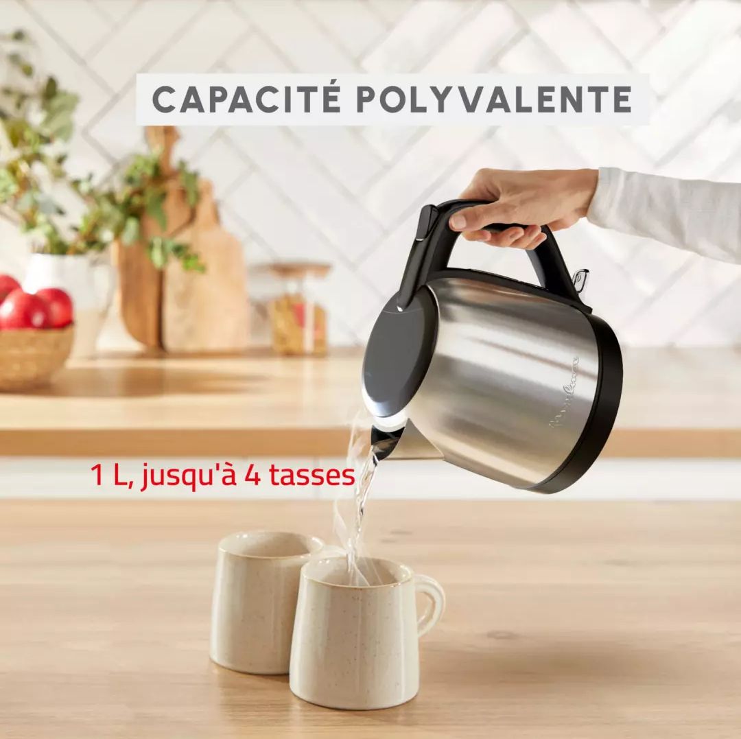 Bouilloire MOULINEX 1L 2400W Inox - BY5S2DE0