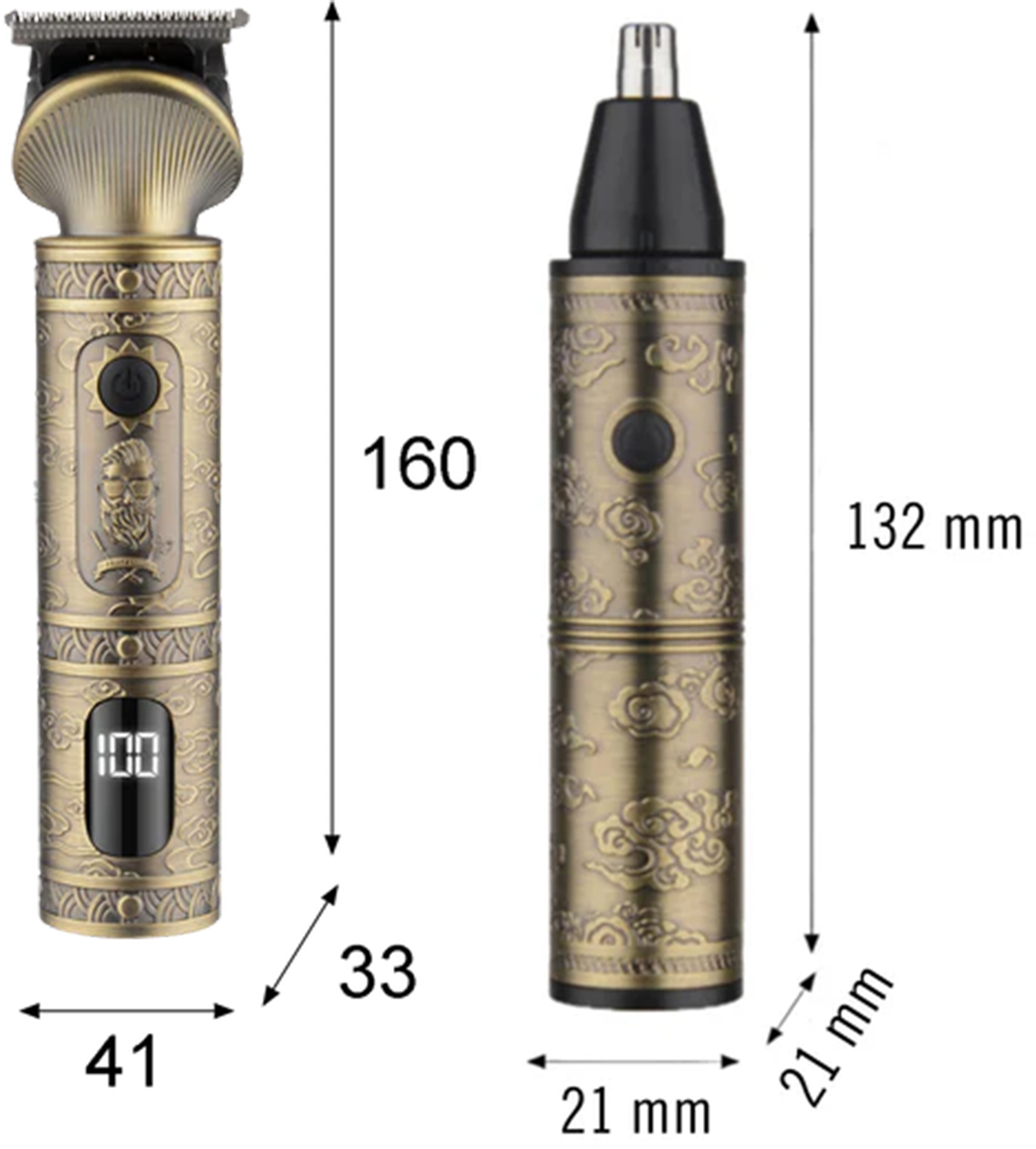 Tondeuse à barbe LITTLE BALANCE 140min nez/oreilles 4 guides - 8937