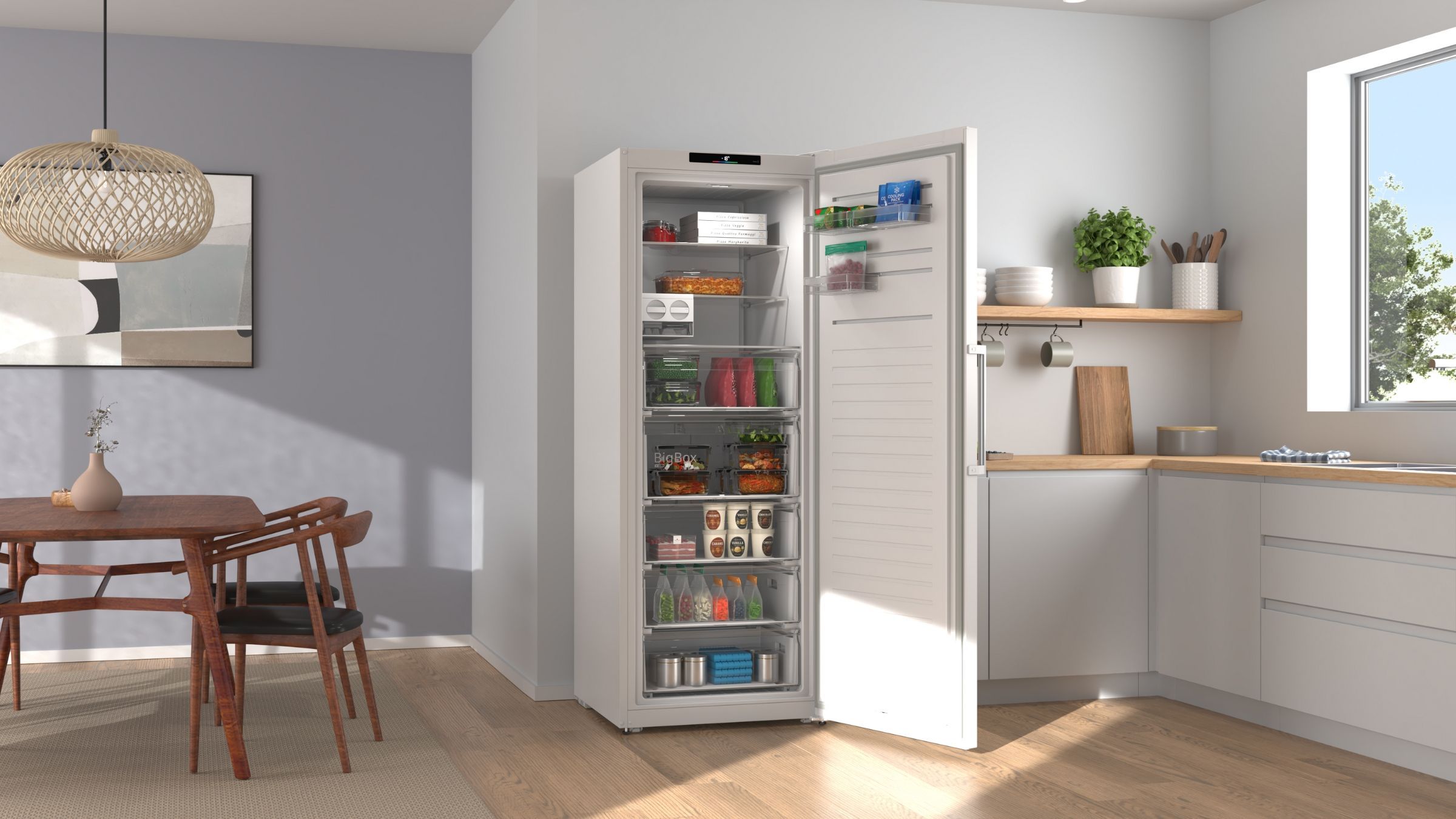Congélateur armoire BOSCH  - GSN566WCG