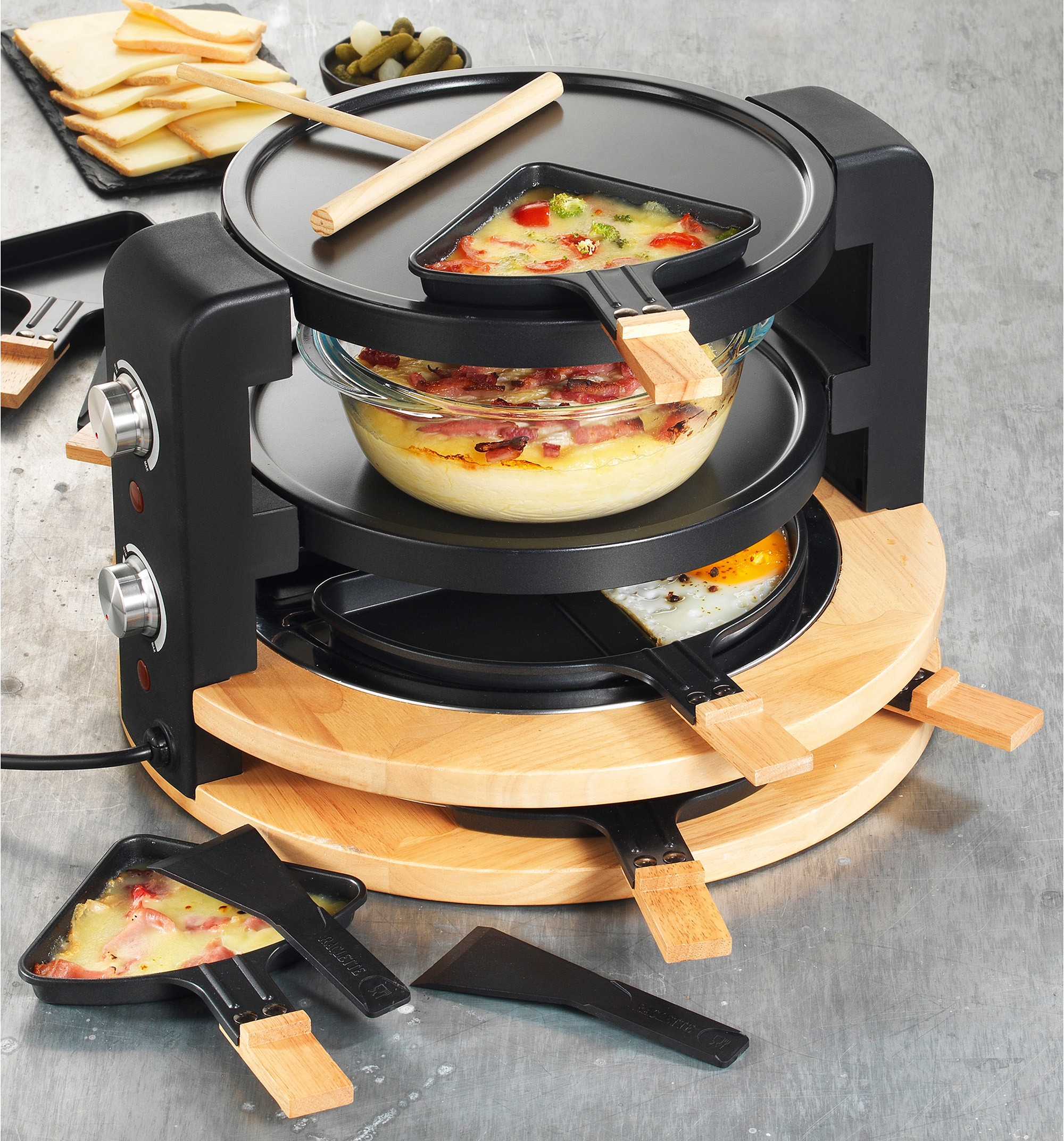 KITCHEN CHEF Raclette Multifonction  - KCWOOD8SUPER