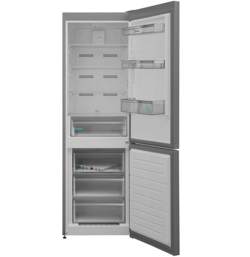 SHARP Réfrigérateur congélateur bas Advanced No Frost 295L Inox - SJBA09DMXLF