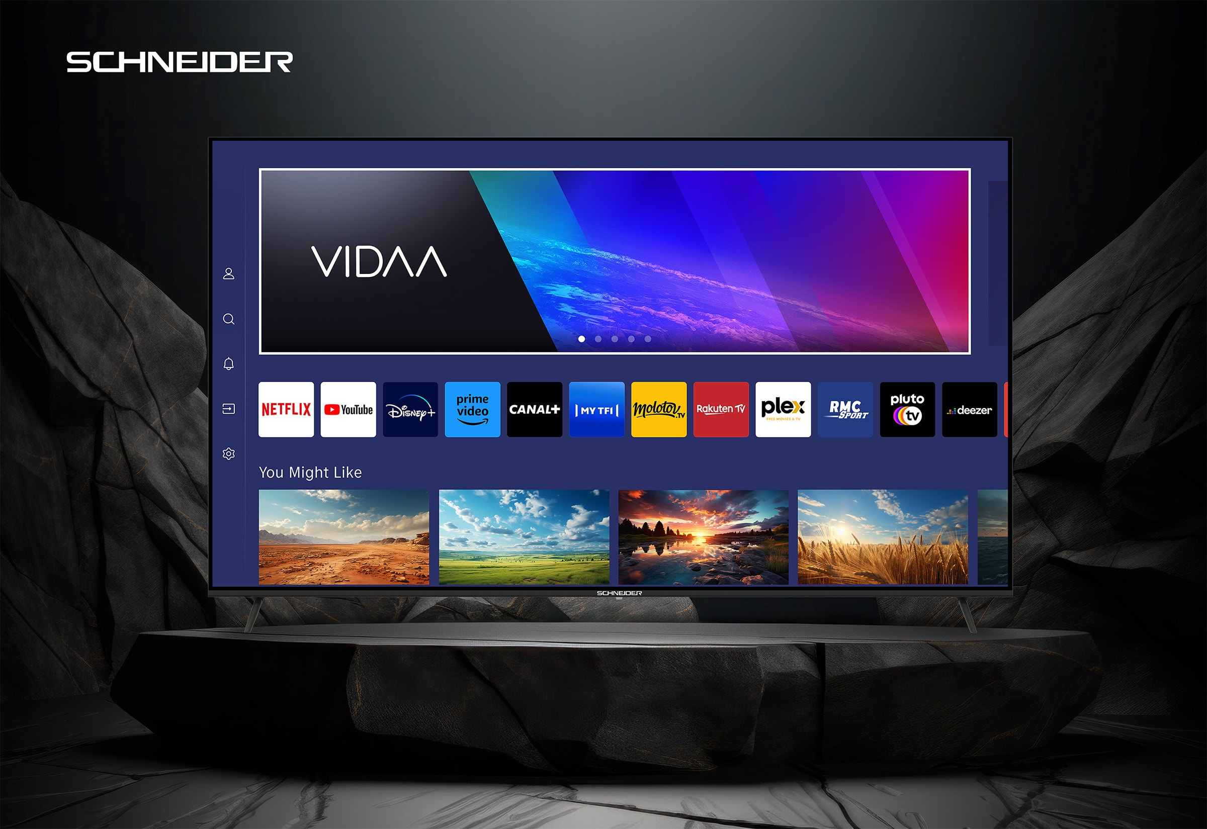 TV LED 4K 189 cm SCHNEIDER UHD 75" 60 Hz - GMS75A2 TV LED 4K 189 cm SCHNEIDER UHD 75" 60 Hz - GMS75A2
