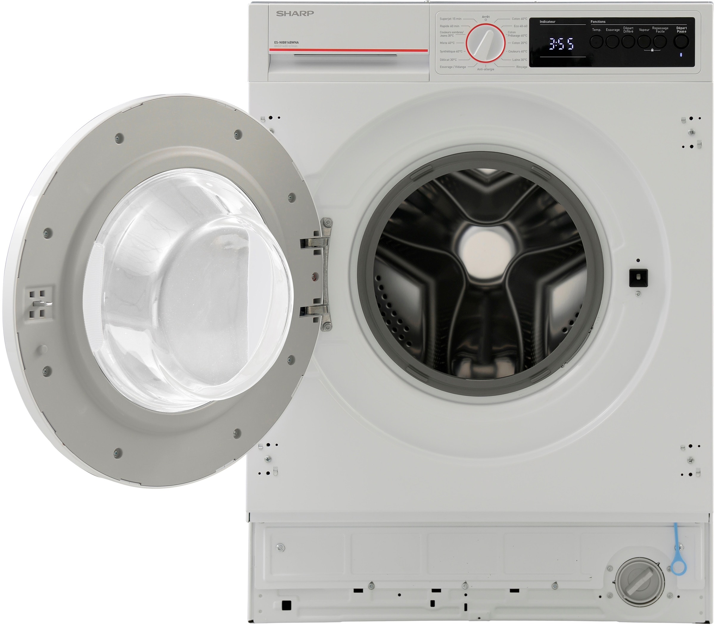 Lave linge encastrable SHARP Advanced Inverter Motor 8kg - ES-NIB814BWNA