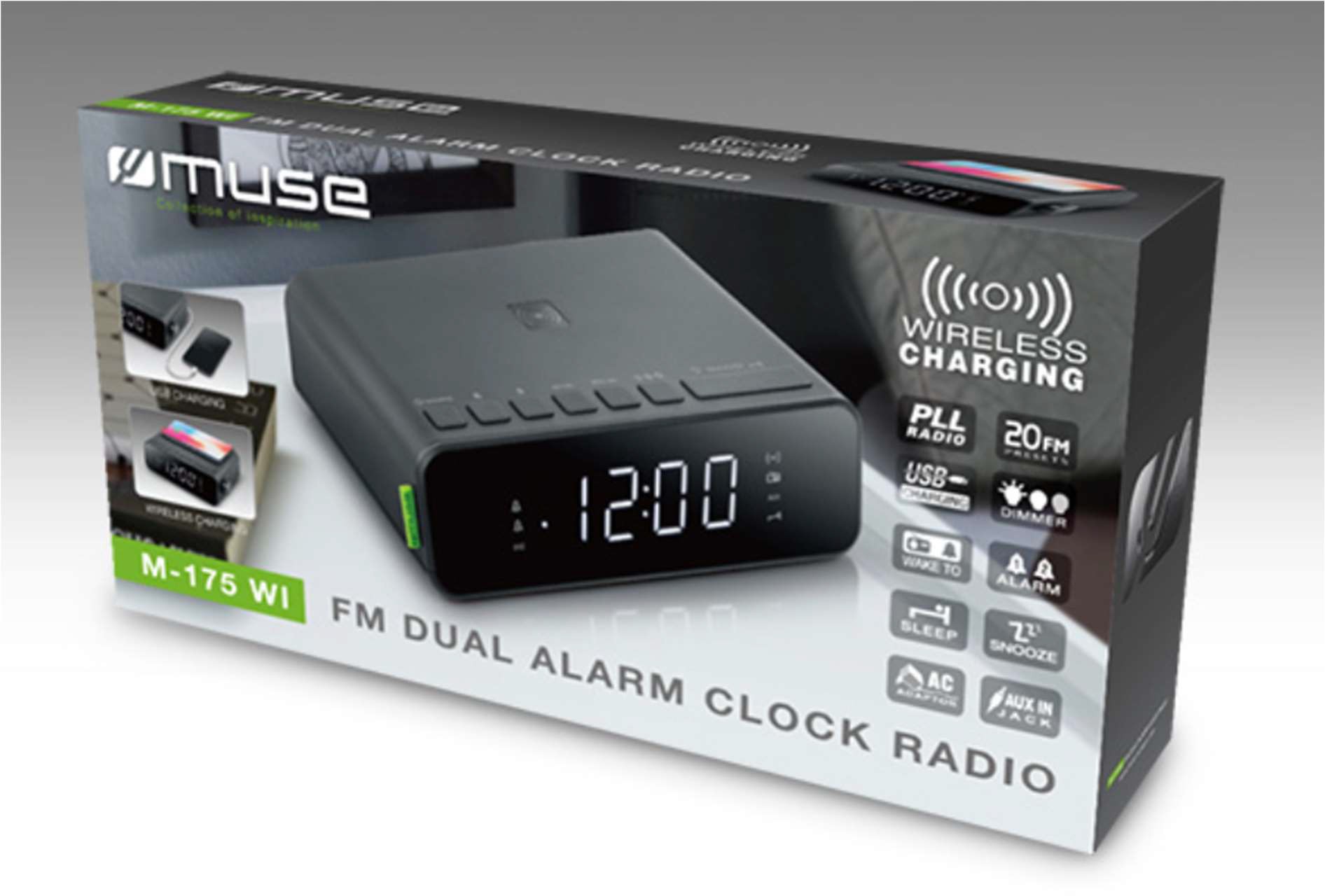 Radio réveil MUSE  - M-175WI