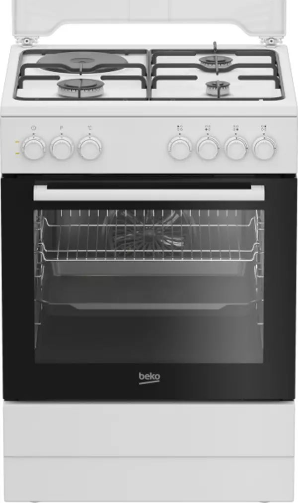 Cuisiniere mixte BEKO 4 foyers 60 cm Blanc FBS63031WCS