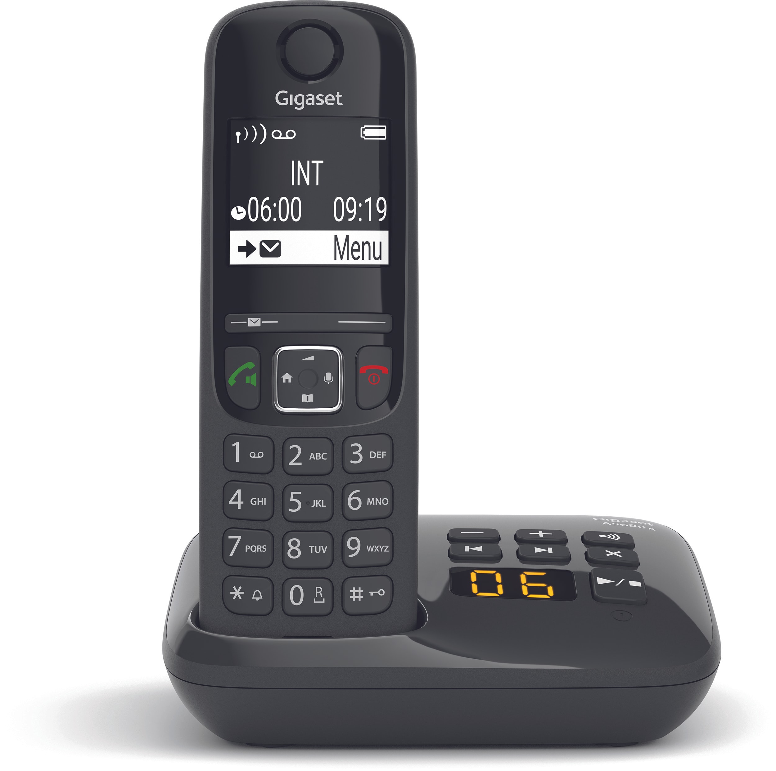 Téléphone sans fil GIGASET Répondeur 100 contacts Noir GIGAAS690ANOIR