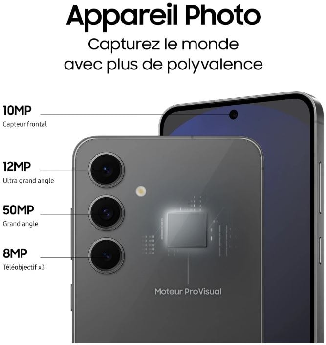 Smartphone SAMSUNG Galaxy S24 FE, 128 Go, Noir - GALAXY-S24FE-128NOIR Smartphone SAMSUNG Galaxy S24 FE, 128 Go, Noir - GALAXY-S24FE-128NOIR