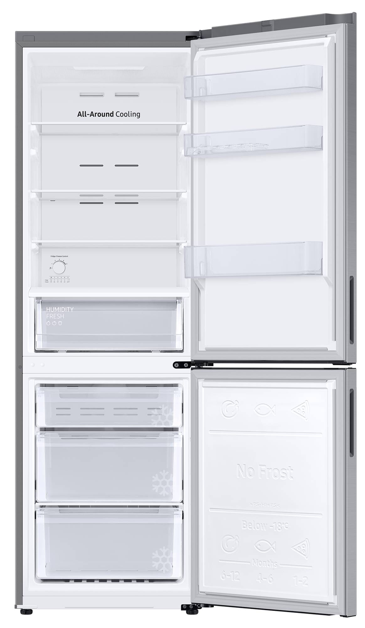 Réfrigérateur congélateur bas SAMSUNG , Froid No Frost, 344L, Gris - RB33B610ESA Réfrigérateur congélateur bas SAMSUNG , Froid No Frost, 344L, Gris - RB33B610ESA