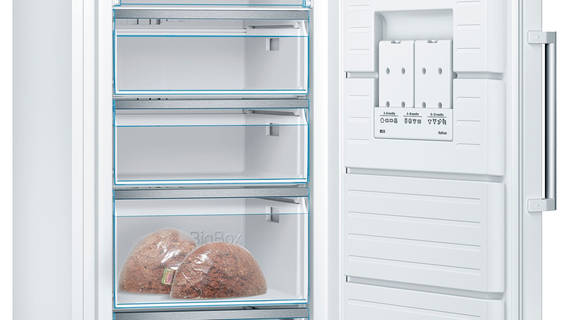 Congélateur armoire BOSCH Série 6, Froid No Frost, 365L, Blanc - GSN58AWEV