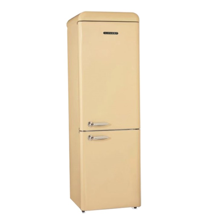 SCHNEIDER Réfrigérateur congélateur bas Vintage 304L Crème  SCB300VCR