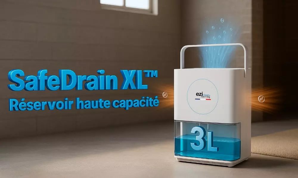 Déshumidificateur EZICLEAN 550ml/jour Blanc - DRYFLOWMAX