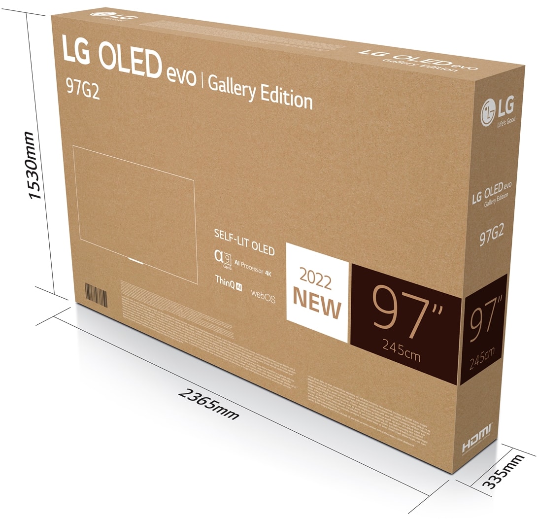TV OLED 4K 245 cm LG  - OLED97G29