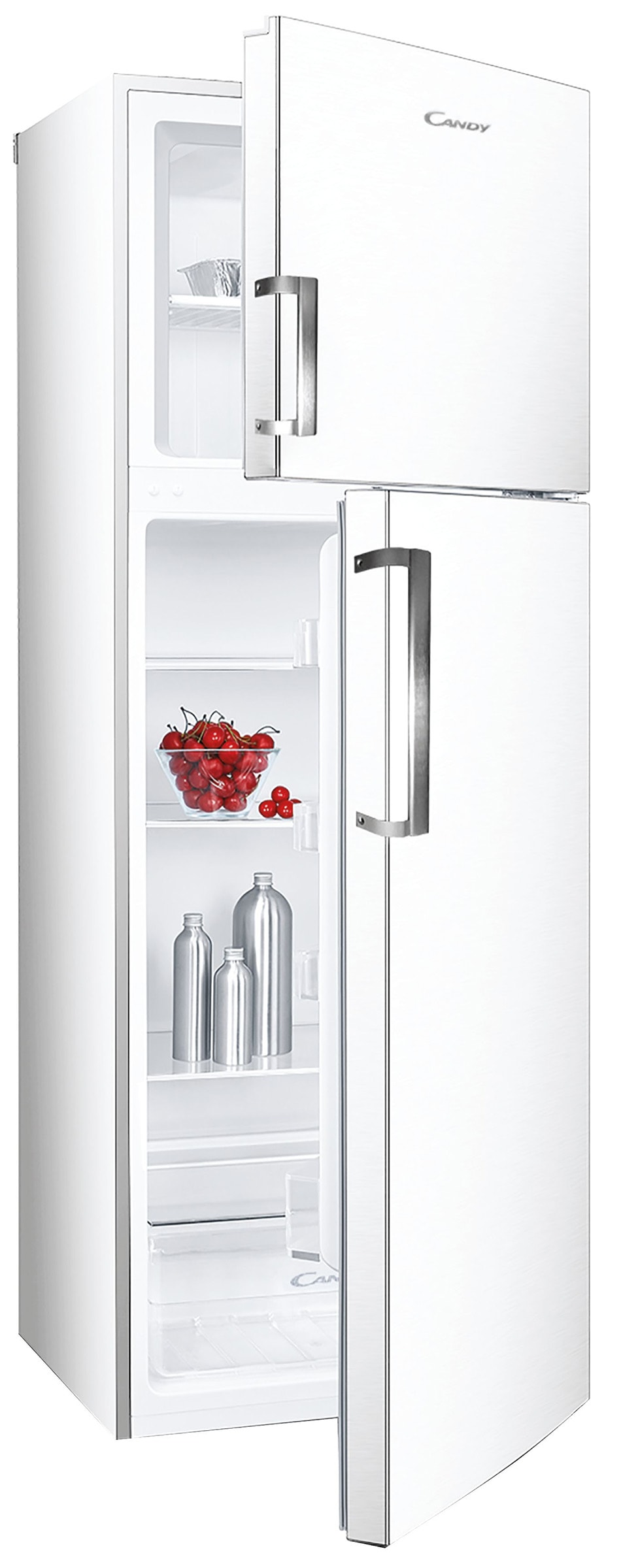 Réfrigérateur congélateur haut CANDY , Froid statique, 304L, Blanc CDH1S617EWH