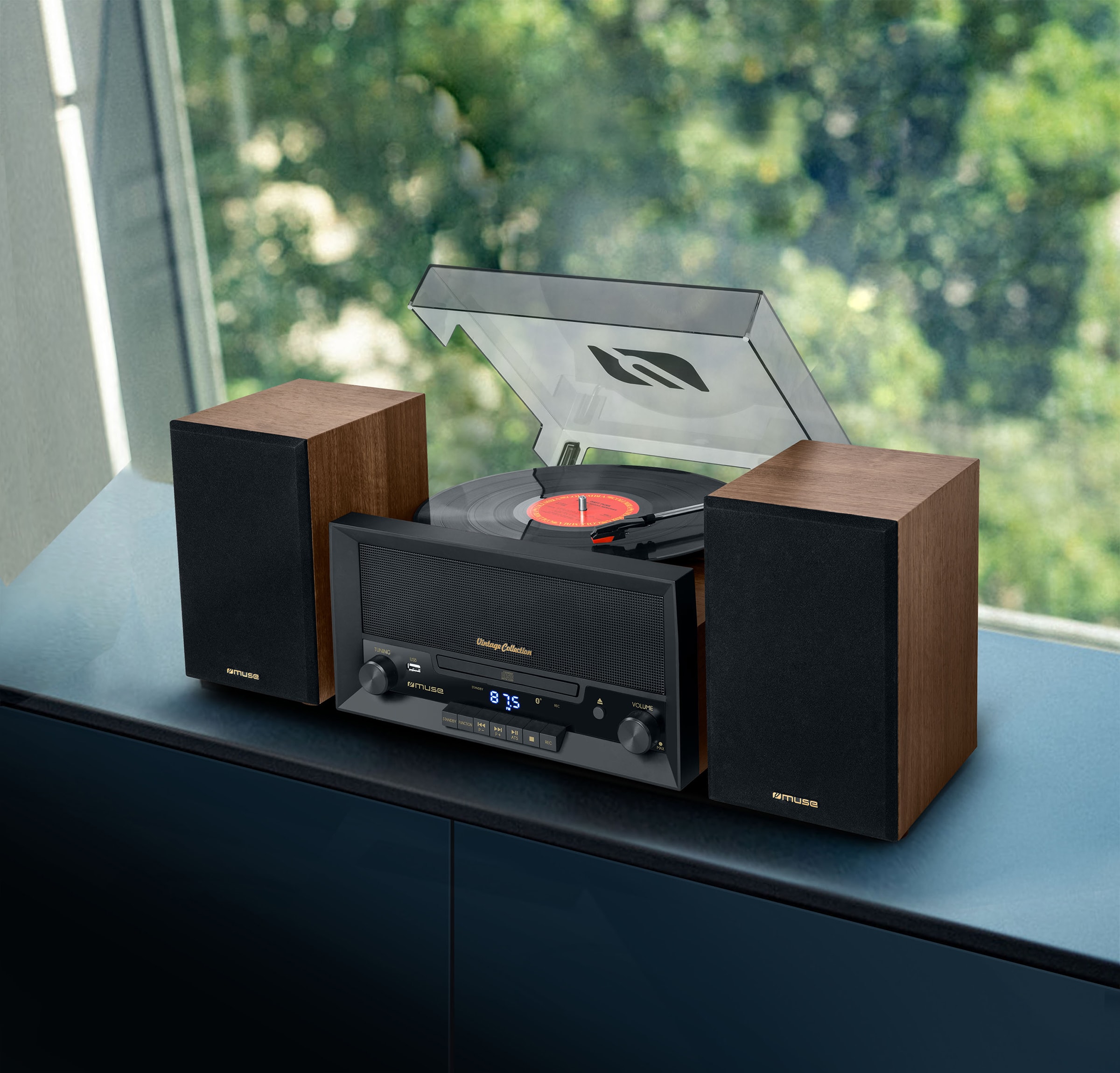Platine vinyle USB MUSE 2x20W - MT-120MB