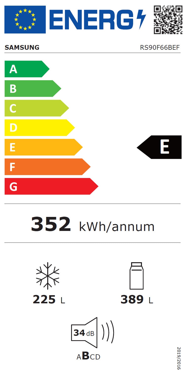 Réfrigérateur américain SAMSUNG No Frost 614L - RS90F66BEF